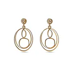 round golden earrings image